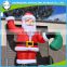 HI CE standard say hello giant inflatable santa claus with gift