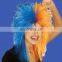 2017 new factory blue and orange clown wig afro wig