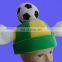 Wholesale world cup football hats with clap hand and min football