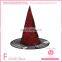 transparent tulle brim Black conical spider web decoration witch hat