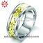 Good quality carved zinc alloy silver ring