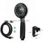 High Flow Massage 5 Functions Rain Handheld Shower Head with Hose and Adjustable Mount Holder
