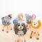 Yarncrafts Stuffed Handmade Covering Crocheted Pony Chair Animal Stool For Kids