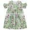 Grey Pink Floral Cold Shoulder Dress Baby Frock For 2 Year Old Baby New Model Girl Dress