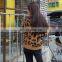 TWOTWINSTYLE Print Leopard Sweater Women O Neck Long Sleeve Knitting Pullover Tops Oversized