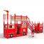 PE board fire truck children's entertainment slide equipment