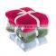 Amazon Hot selling customized high quality plush thick flannel fleece sherpa backing warm throw blankets for winter