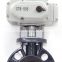 Electric dn100 12V PVC Stainless steel wafer actuator butterfly valve