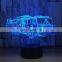 7 Color 3D Lamp LED Night Light Change Touch Car Lamp Christmas Presents