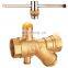 Brass Natural Gas Ball Valve, Female Thread, Butterfly Hand, With Lock