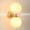 America Iron Street Light Oriental Lamp the Room Glass Ball Copper Wall Lamp