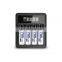 Widely Used 4-Bay Ni-Cd Ni-MH Battery Charger 1.2V AA AAA Portable Battery Charger with USB Cable for Toys Batteries