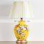 Chinese style flower and bird pattern ceramic table lamp hotel table lamp