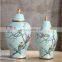 American country style hand paint home decoration porcelain ceramic jars set of 2
