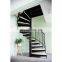 Ornamental indoor steel wood spiral staircases