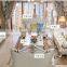 Foshan Factory Wholesale Classic Antique Solid Wood Carved Leather Couch Living Room Sofas Set