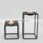 European Style Geometric black metal iron candle holder home decorative candleholder