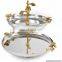 stainless steel & gold bowl