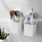 BSCI Factory organizer Bathroom Multifunction Toothbrush Cup Holder Set Wall Mounted Storage Toothbrush holder