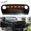Front ABS grill with metal mesh with 5 led lights For  Jeep Wrangler JK