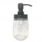 high quality clear mix finish lids and pump round shape glass bottle 150ml glass mason jar