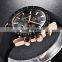 BENYAR 5140 Men Quartz Watches Silicone Band Wristwatch 3atm Water Resistant Black Silicone Watch for Men