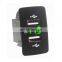 Modified dual usb car charger with voltage display in the original hole parking space for Honda
