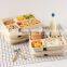 Bagasse Lunch Box Environmentally-Friendly Biodegradable School Canteen Mmulti Grid Lunch Box Disposable