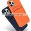 New liquid silicone phone case TPU PC Phone case Colorful Card Portable phone accessories case for iPhone 14 /13ProMax