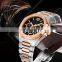 Hot Sale steel watch custom logo men quartz  relogio Chronograph Movement 10ATM rose gold  luxury watches men wrist