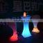 outdoor PE plastic led lighted furniture bar rgb color flashing led table and chiars event led furniture funny bar stool rentals
