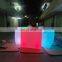 Plastic Durable Waterproof Movable Nightclub Wine Illuminated Led Bar Counter Table Haute Bar Curve Colorful Bar Furniture Set
