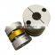 Disk type flexible shaft coupling Aluminum Alloy Double Disk coupling for Servo Motor