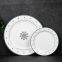 Trendy Style Porcelain Dinnerware Set With Snowflake Pattern