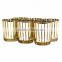 Online /Striped Rose Gold Votive Holder / Art Tealight Holder/Candle Jar For Wedding Decor