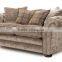 High quality lobby elegance fabric sofa chesterfield brown velvet lounge sofa