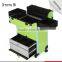 2016 hot sale trolley nail polish case on wheels with drawers for makeup artist