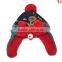 Fashion Warm Crown Fleece Bear Knitted Pom Pom Kids Earflap Hat