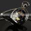Black Skeleton Pocket Watch WP118
