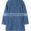 Kids Jeans fashion shirt with curved bottom/ children clothes