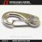 Stainless steel spring carabiner, metal snap hook for backpack,stainless steel spring gate snap hook