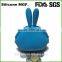 Rabbit desing OEM purse wallet promotion silicone Material rubber squeeze coin purse