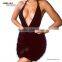 Latest net rneck green daring back midiadies western dress designs