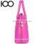 2016 high quality pink PU leather lady handbag