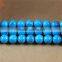 Gemstone synthetic blue turquoise round beads jewelry