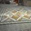 Square waterjet marble design floor tile