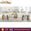 hotel led semi-circle table,white MDF top semi-circle dining led table
