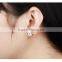 2016 New Wholesale Fashion Jewelry Ladies Earrings Designs Clear Crystal Gold Earring