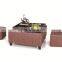 Rattan storage ottoman with table function FD-K301