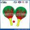 Direct manufacturer reusable game wooden beach rackets with tennis ball